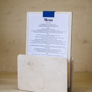 menu holder made of birch plywood
